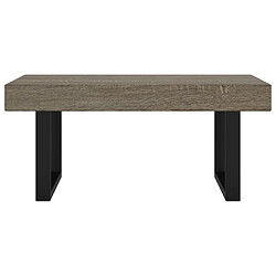 Avis Maison Chic Table basse,Table Console Table d'appoint, Table pour salon Gris et noir 90x45x40 cm MDF et fer -MN97242