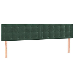 vidaXL Têtes de lit 2 pcs Vert foncé 100x5x78/88 cm Velours