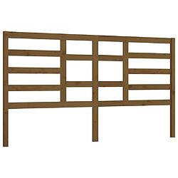 Maison Chic Tête de lit scandinave,Meuble de chambre Marron miel 186x4x104 cm Bois massif de pin -MN18460