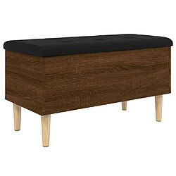 Maison Chic Banc de rangement | Meuble de rangement d'Entrée | Coffres d'Intérieur chêne marron 82x42x46 cm bois d'ingénierie -MN61499