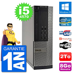 PC Dell OptiPlex 7020 SFF Intel i5-4570 RAM 8Go Disque Dur 2To Windows 10 Wifi - Occasion