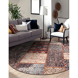 Acheter RUGSX Tapis ANTIKA ancient rust cercle, patchwork moderne, lavable grec - terre cuite cercle 200 cm