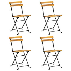 vidaXL Ensemble à manger d'extérieur pliable 5pcs Bois d'acacia solide