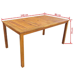 vidaXL Jeu de salle à manger d'extérieur 7 pcs Bois d'acacia solide pas cher