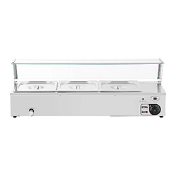 Helloshop26 Bain-marie - 2,000 watts - 3 x GN 1/2 - robinet de vidange - couvercle en verre 14_0004222 pas cher