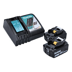 Acheter Makita DLX 2145 TJ Twin Pack Perceuse à percussion sans fil 18 V + Boulonneuse à chocs sans fil + 2x Batteries 5.0Ah + Chargeur