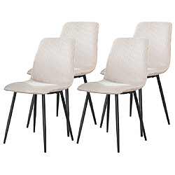 Lisa Design Chaises Iris - Lot de 4 - Blanc