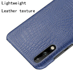 Acheter Wewoo Coque Rigide Pour Huawei Enjoy 10s Shockproof Crocodile Texture PC + PU Case Blue