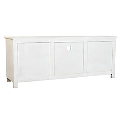 Pegane Meuble TV en bois de manguier coloris blanc vieilli - Longueur 151 x Profondeur 40 x hauteur 60 cm