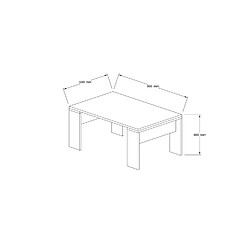 Acheter Toilinux Table basse 90 cm - Marron noix