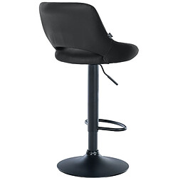 Non Tabouret de bar Milet simili cuir noir pas cher