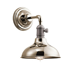 Elstead Lighting Applique murale Cobson Acier Laiton