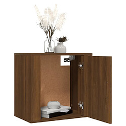 Avis vidaXL Table de chevet murale Chêne marron 50x30x47 cm