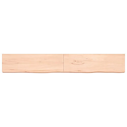 Avis vidaXL Étagère murale 200x30x(2-6) cm bois de chêne massif non traité