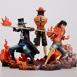 Universal 3 Figurines Anime Singe D Luffy Ace Saab 3 Frères Set PVC Action Picture Collection Modèle Poupée 14 17cm | Action People(Coloré)