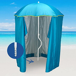 Avis Parasol de plage léger visser tente protection uv GiraFacile 200 cm Zeus, Couleur: Turquoise