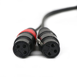 Mono Jack 3.5mm (PC/ Ordinateur Portable) à 2 XLR Femelle (Mélangeur / Haut-parleur) Câble Diviseur pas cher