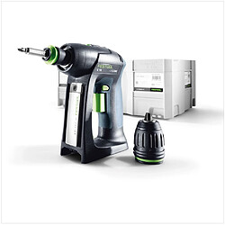 Festool C 18 Li-Basic Perceuse-visseuse sans fil avec boîtier Systainer sans Batterie ni Chargeur ( 574737 ) 