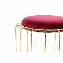 Paris Prix Pouf & Table d'Appoint Comfortable 50cm Rouge & Or