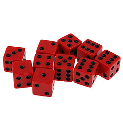 Paquet De 10 Pièces 18 Mm Dés à Six Faces D6 Pour Du0026D TRPG Party Game Toy Red