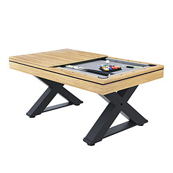 Concept Usine Table multi-jeux en bois ping-pong et billard TEXAS pas cher