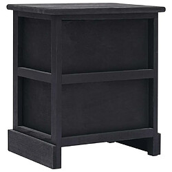 Acheter Maison Chic Table de chevet - Table de Nuit Noir 38 x 28 x 45 cm Bois de Paulownia