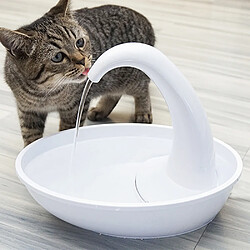 Avis Universal 2.34L Automatic Pet Cat Water Distributor Shape Swan Flux Regulable Static Cat and Dog Drinking Water Fountain Feeding Bowl | Fournitures d'alimentation et d'arrosage pour chats