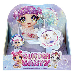 MGA'S Glitter Babyz Baignoire à Bulles avec Changement de Couleur - avec 1 pommeau de Douche Fonctionnel, Baignoire intérieur/extérieur & Barre de Douche, Fait des Bulles, Facile à Nettoyer - 3 Ans + pas cher