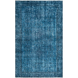 Vidal Tapis de laine 246x155 Bleu Ultra Vintage pas cher