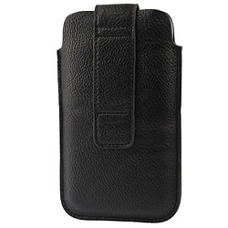 Wewoo Coque noir pour Samsung Galaxy Note II / N7100 / i9220 écouteurs Housse en cuir universelle avec poche