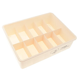 Organisateur de rangement pour sous-vêtements en plastique, tiroir pour conteneur à chaussettes, grille 10 beige pas cher