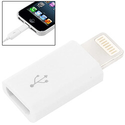 Wewoo Adaptateur blanc pour iPhone 6 & 6 Plus, 5 / iPod touch 5 / iPad mini / mini 2 Retina / 4 Micro 5 broches USB à charger & de transfert de données, adapté