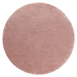 RUGSX Tapis VISCO cercle rose 8 peluche, IMITATION FOURRURE DE LAPIN cercle 120 cm