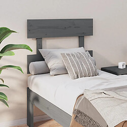 Maison Chic Tête de lit scandinave,Meuble de chambre Gris 93,5x3x81 cm Bois massif de pin -MN27183