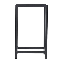 Acheter Helloshop26 Range-bûches pour usage intérieur extérieur porte-bûches design support rangement bois de chauffage en acier 40 x 30 x 50 cm noir 03_0006295