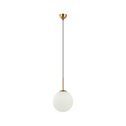 Luminaire Center Suspension Deore Verre,Acier Blanc, Bronze Antique