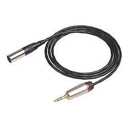 Acheter Câble de connecteur audio de microphone de cordon de câble de mâle de 3.5mm à XLR mâle 2m