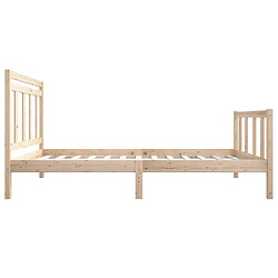 Maison Chic Lit Moderne Chambre - Cadre/structure de lit pour adulte Bois massif 75x190 cm Petit simple -MN26595 pas cher