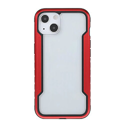 Coque en TPU + acrylique, antichoc, hybride noir/rouge pour votre Apple iPhone 13 6.1 pouces