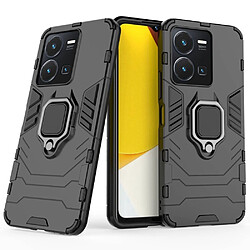 Htdmobiles Coque pour Vivo Y22 / Y22s / Y35 - housse etui rigide anti choc + film ecran - NOIR