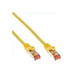 InLine - Patch-Kabel - RJ-45 (M) - bis - RJ-45 (M) - 2,0m - SFTP, PiMF - CAT 6 - gepresst, glatt - Gelb (76102Y)