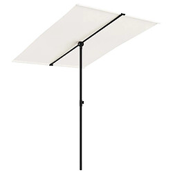 vidaXL Parasol de jardin avec mât en aluminium 2x1,5 m Blanc sable