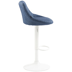 Acheter Non Tabouret de bar Lazio tissu blanc