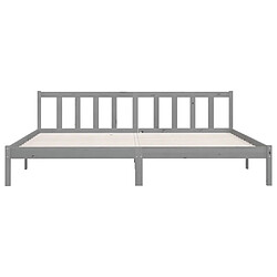 Acheter Maison Chic Lit adulte - Lit simple Cadre de lit,Structure du lit Contemporain Gris Bois de pin massif 200x200 cm -MN87662