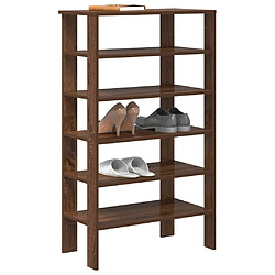 vidaXL Étagère à chaussures chêne marron 61x32x105 cm bois ingénierie