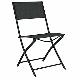 Acheter Maison Chic Table de bistro et chaises d'extérieur 3 pcs,Ensemble de bistro de jardin pour relax Acier Noir -GKD569530