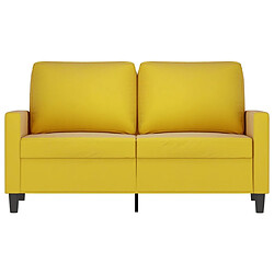 Avis Maison Chic Canapé à 2 places,Sofa de Salon,Canapé droit Jaune 120 cm Velours -GKD188114