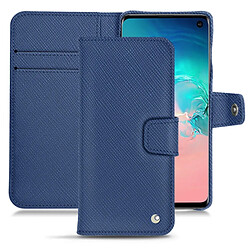 Housse cuir Samsung Galaxy S10E - Rabat portefeuille - Bleu frisson ( Pantone #29588c ) - NOREVE