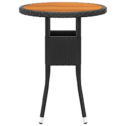 Acheter Maison Chic Mobilier à dîner 3 pcs de jardin - Ensemble table et chaises d'extérieur - Salon/Mobilier de jardin classique Résine tressée Noir -MN65442