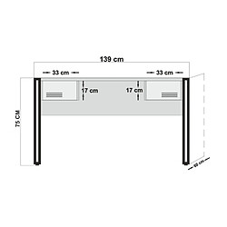 Concept Usine Bureau industriel avec tiroirs SKIRV pas cher